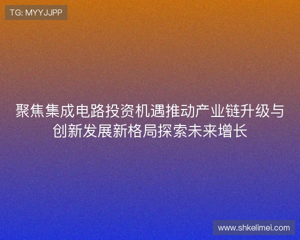 聚焦集成电路投资机遇推动产业链升级与创新发展新格局探索未来增长